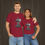 Thumbnail: Couple wearing red edgy graphic men's T-shirt featuring the 'Rotten to the Core Society' design with bold, striking visuals.