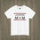 Thumbnail: White colored Lacrosse Mom T-shirt with bold lettering and crossed lacrosse sticks featuring a USA flag design