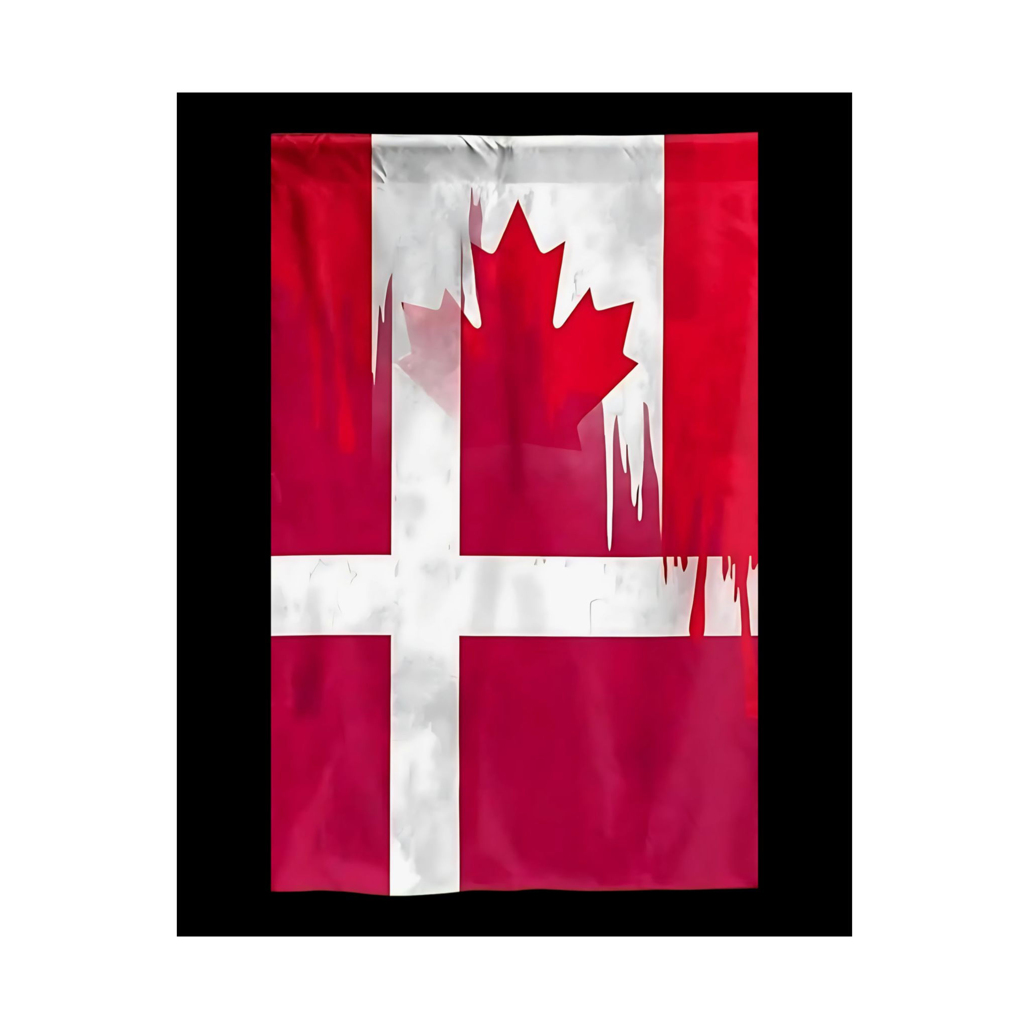 Maple Leaf & Cross – Canada-Denmark Flag Fusion Home Decor