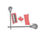 Thumbnail: Canadian Lacrosse Sticker - Custom Flag and stick Decal