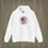 Thumbnail: White colored Made in USA hoodie with bold American flag graphic on front