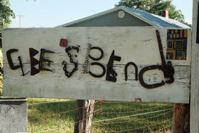 Sign for Gee's Bend