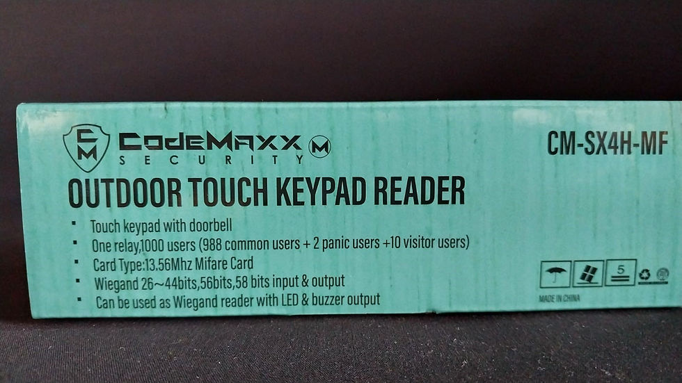 Thumbnail: CM-SX4H-MF: CODEMAXX MAXXPLUS ENCRYPTED TOUCH KEYPAD AND CARD READER