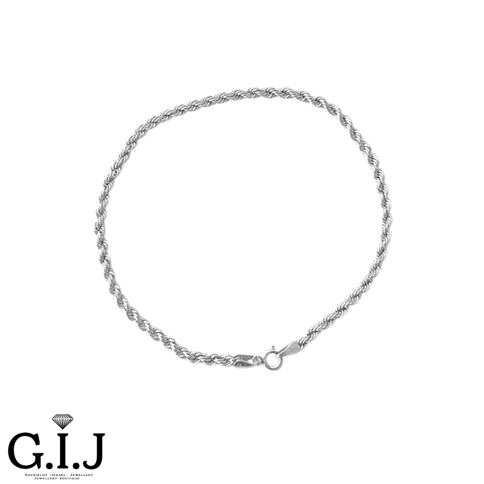 צמיד זהב לבן לאישה