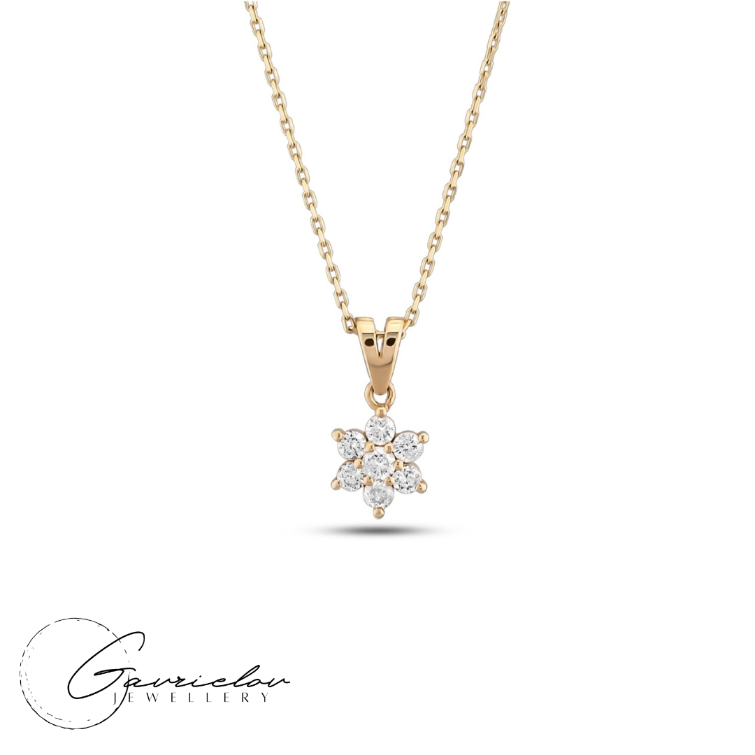 תליון זהב משובץ יהלומים