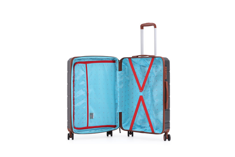 מזוודת פיאר קרדן פרל 28 אינץ' פתוחה, כחולה מבפנים