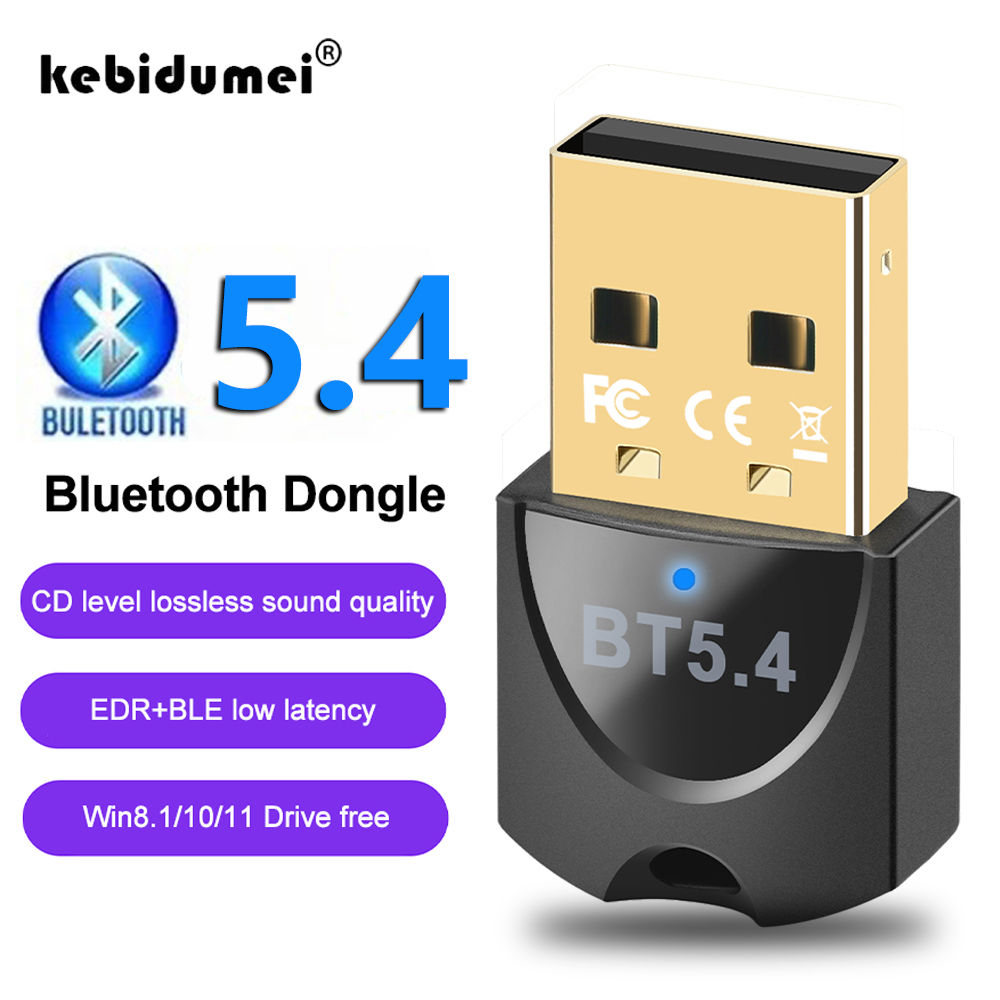 Bluetooth 5.4 USB Adapter for PC | Wireless Dongle for Mouse, Keyboard, Audio