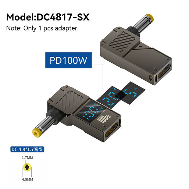 Miniatura: PD 100W USB-C to DC Plug Converter | Laptop Charging Adapter for Lenovo, HP, Del