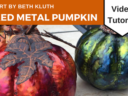 Inked Metal Pumpkin Tutorial