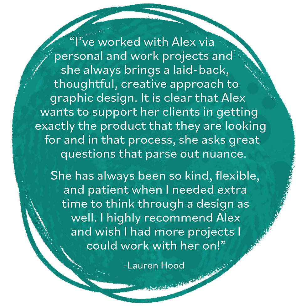 A testimonial about working with Alex Mauss Design