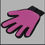 Miniature : Gant soin du pelage, en maille/TPR, 16 x 24 cm, rose/noir