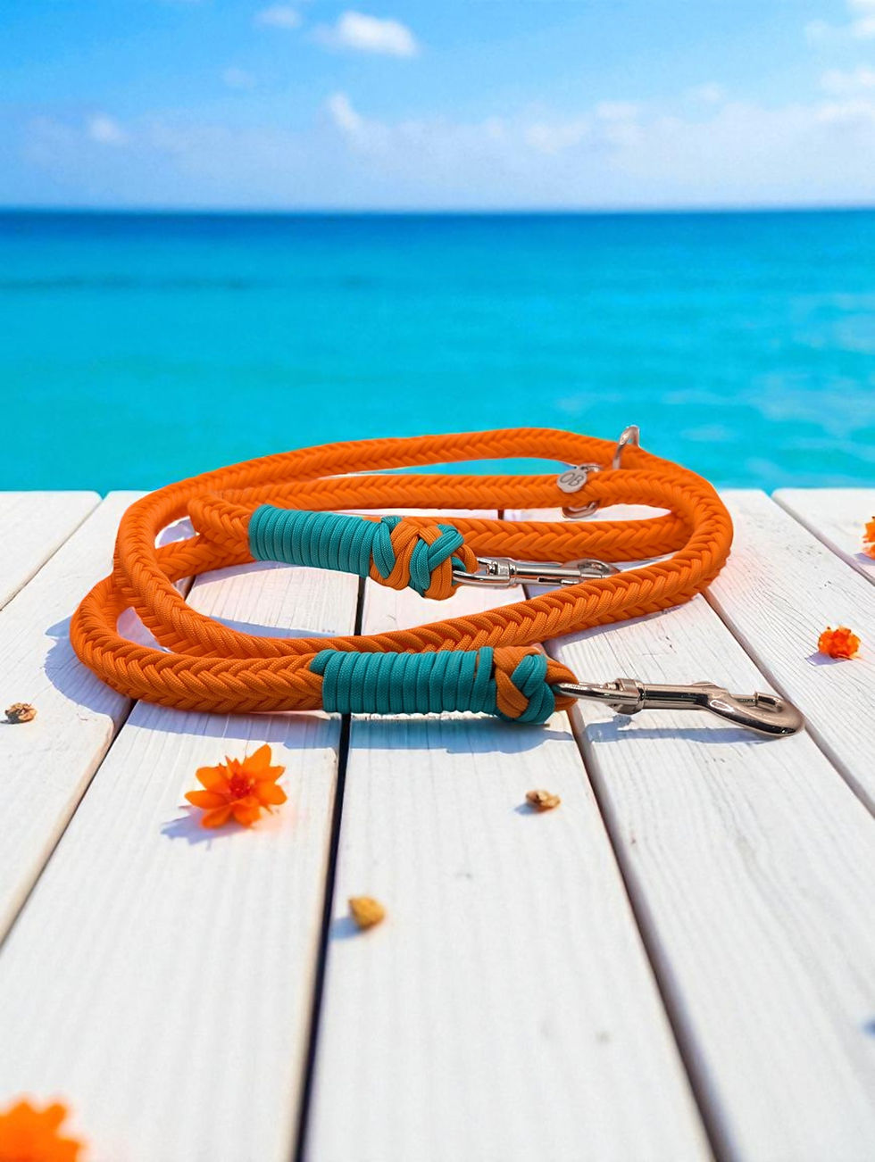 Miniatura: Seaside Stroll in Tangerine & Teal