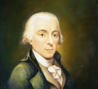 L'immagine raffigura Clementi. Mozart (1756–1791) e Clementi (1752–1832) erano coetanei e si conoscevano.