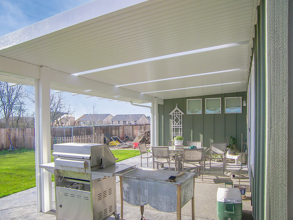 TnT Builders Alumawood Patio Cover with Skylights