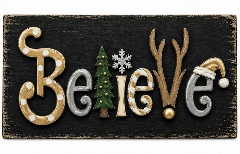 Thumbnail: VFW Paint Event – Christmas 18" Door Hanger