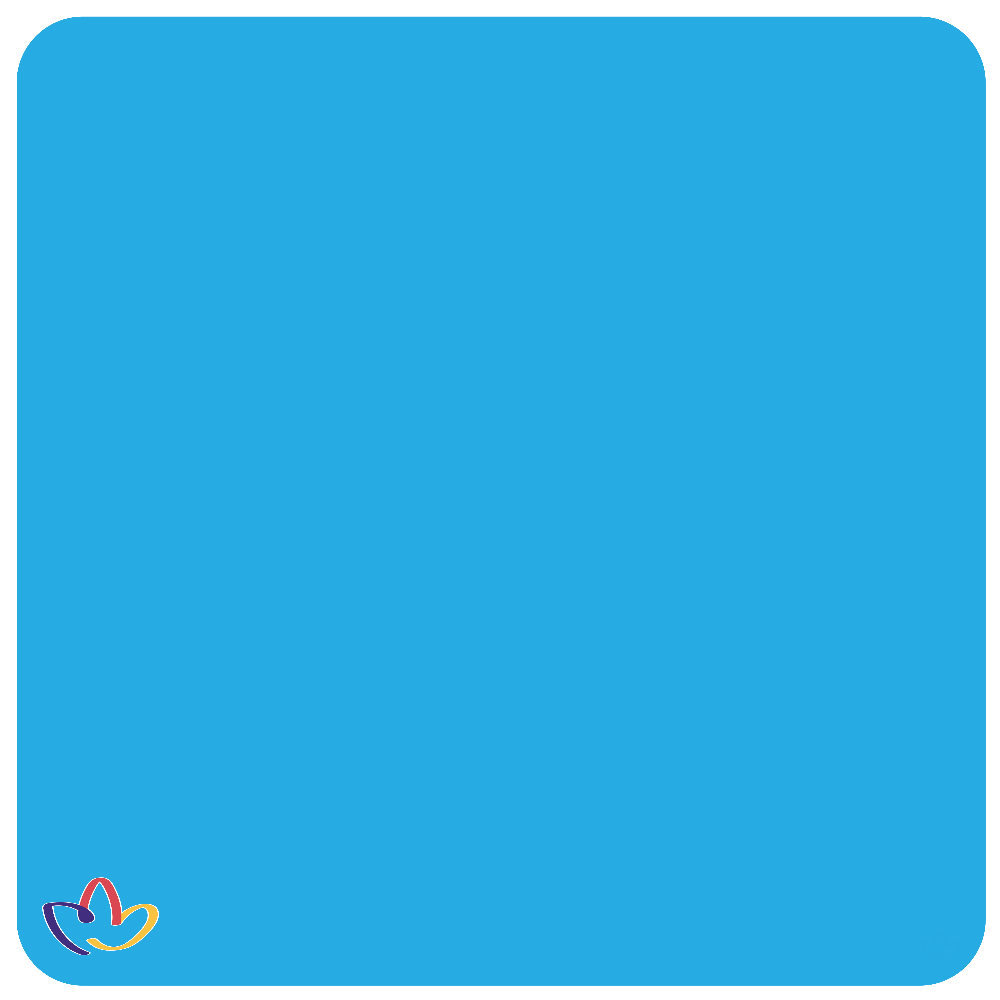 Cyan Rounded Square Stickie Cyan Square Rounded Corners | KSKs mylittleworld