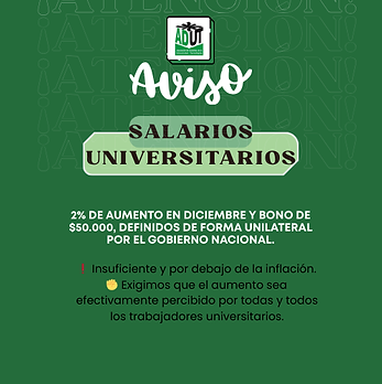 ❗ Insuficiente y por debajo de la inflación. ✊ Exigimos que el aumento sea efectivamente p
