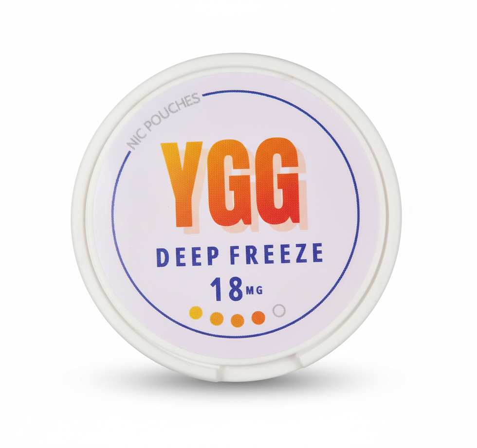 YGG Deep Freeze Nic Pouch 18mg mentolado extra forte sem tabaco
