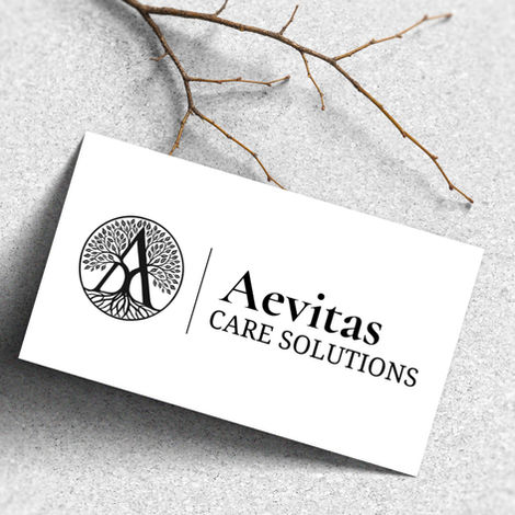 Primary logo design and brand mark for at home palliative care provider Aevitas Care Solutions.