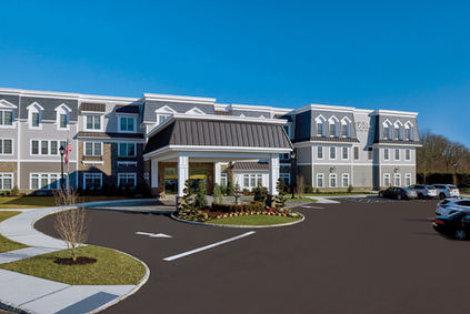 Modern assisted living facility exterior