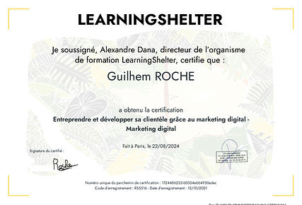 Parchemin de certification