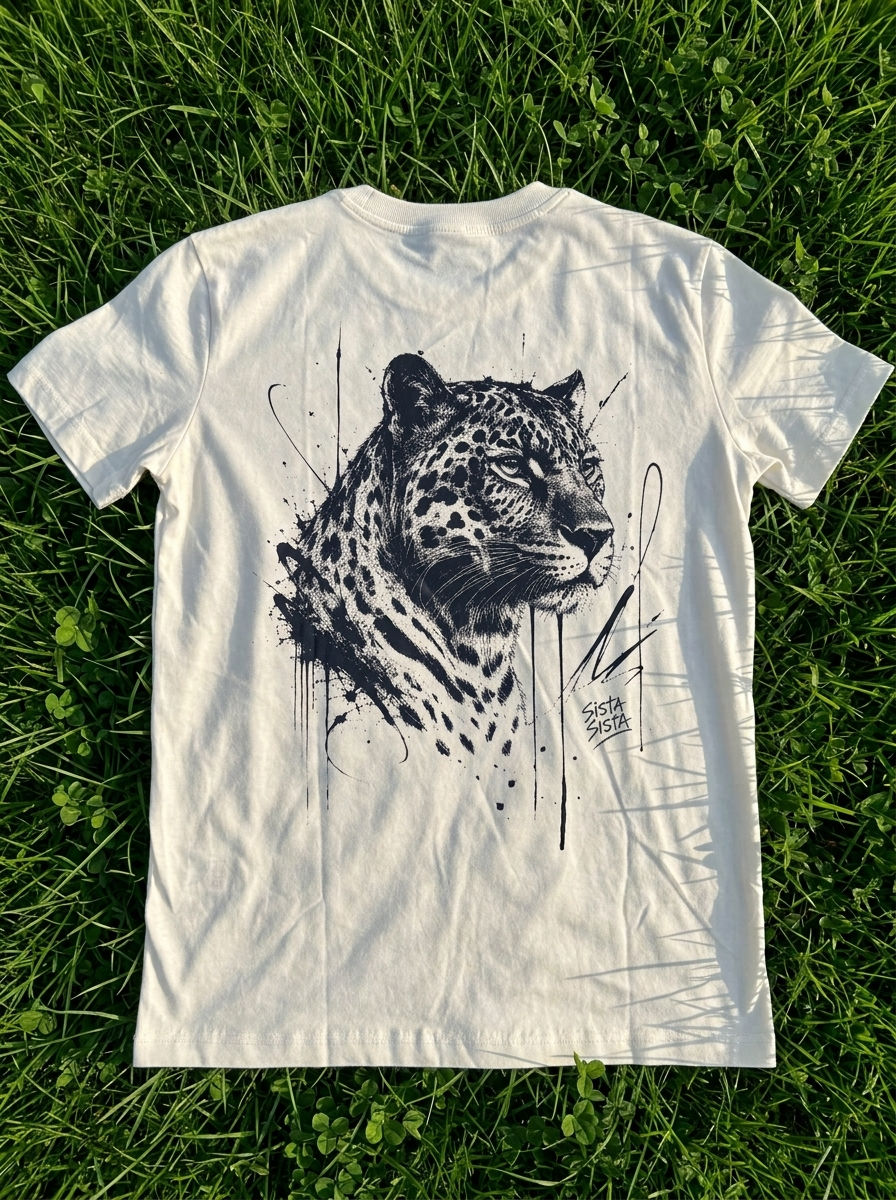 Camiseta Onça + Pano de prato Sapo