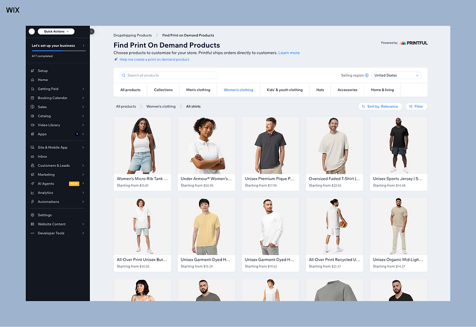 wix Printful integration