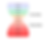 Hourglass-shaped marketing funnel with stages
