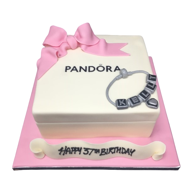 Luxurious and elegant Pandora cake in a 10" box, perfect for special occasions. Beautifully crafted with intricate details and stunning design.
