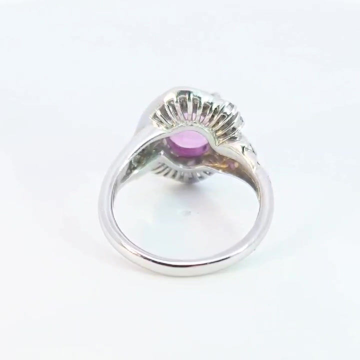 Thumbnail: 1.82 Ct Natural Ceylon Ruby Platinum Ring