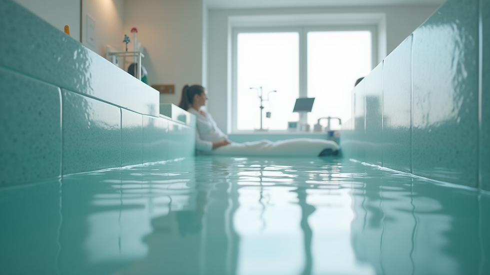 Vue en plongée d’une salle de consultation dans un centre anti-douleur moderne