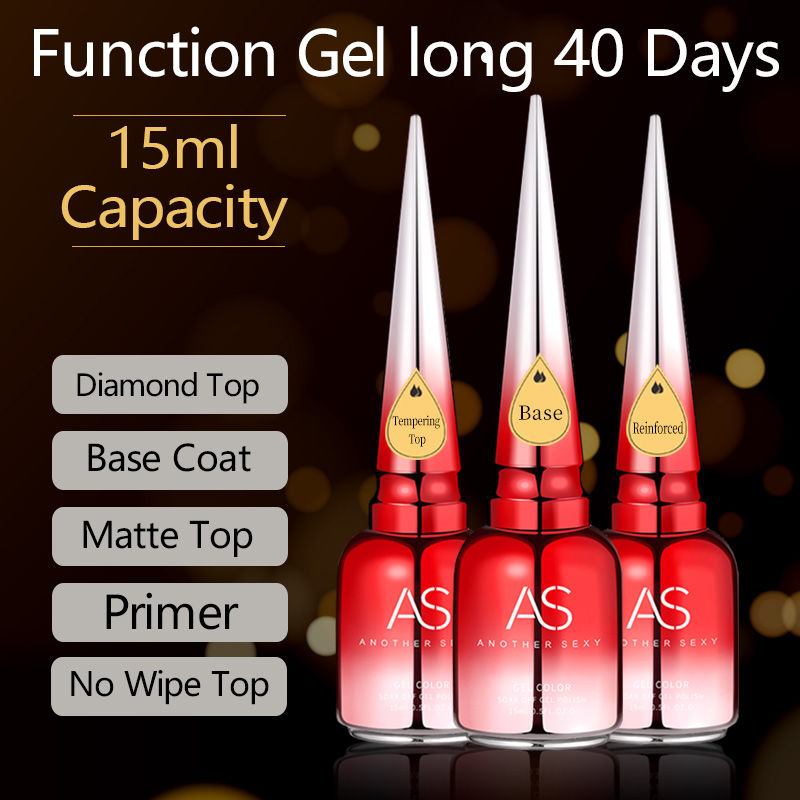 Thumbnail: AS 15ml Chrome Mirror Powder Top Coat Transparent Nail Gel Crystal Bright Safe a