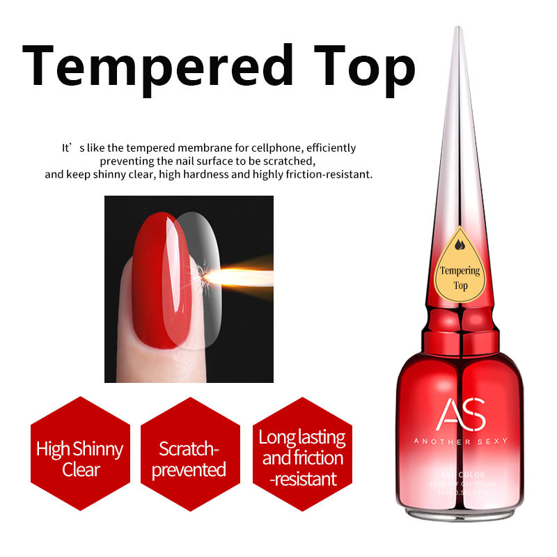 Thumbnail: AS 15ml Chrome Mirror Powder Top Coat Transparent Nail Gel Crystal Bright Safe a