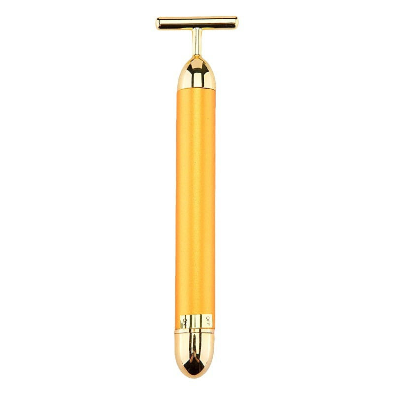 Thumbnail: 24K Gold Roller Vibrating Facial Massager Slimming Facial Skin Beauty Pulse Firm