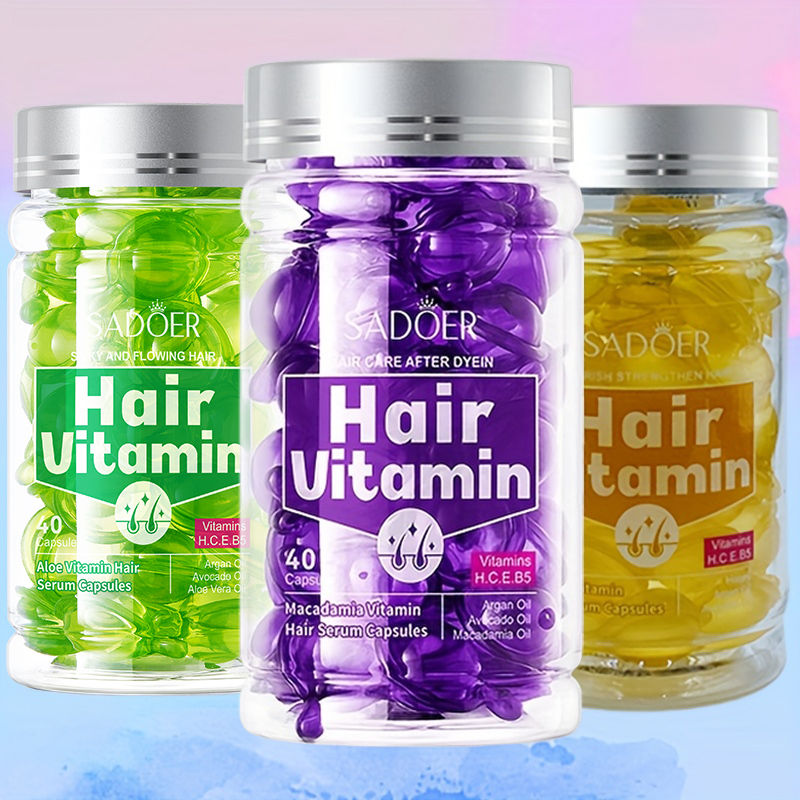 40/80/120pcs vitamin hair care essence capsules,containing almond oil,tea seed o
