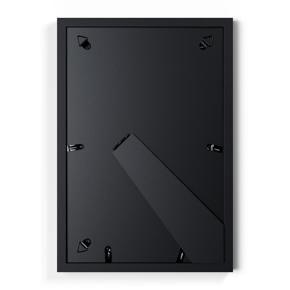 Thumbnail: Watercolour pink flowers. Framed Posters, Black frame. Print on demand.