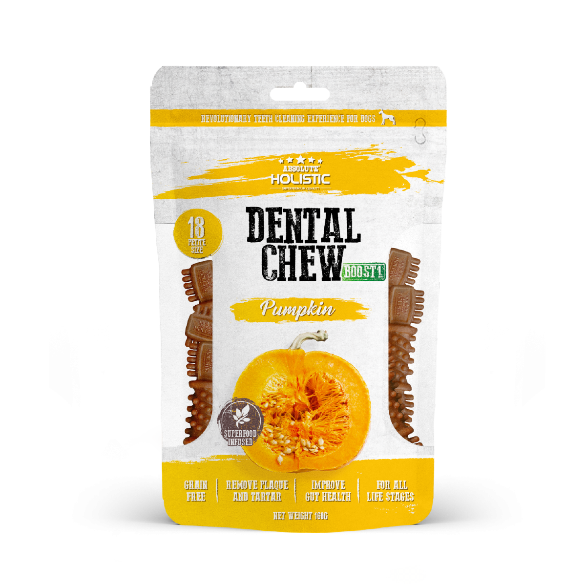 AH-8783 Absolute Holistic 無穀潔齒骨BOOST 18支裝 (南瓜口味)