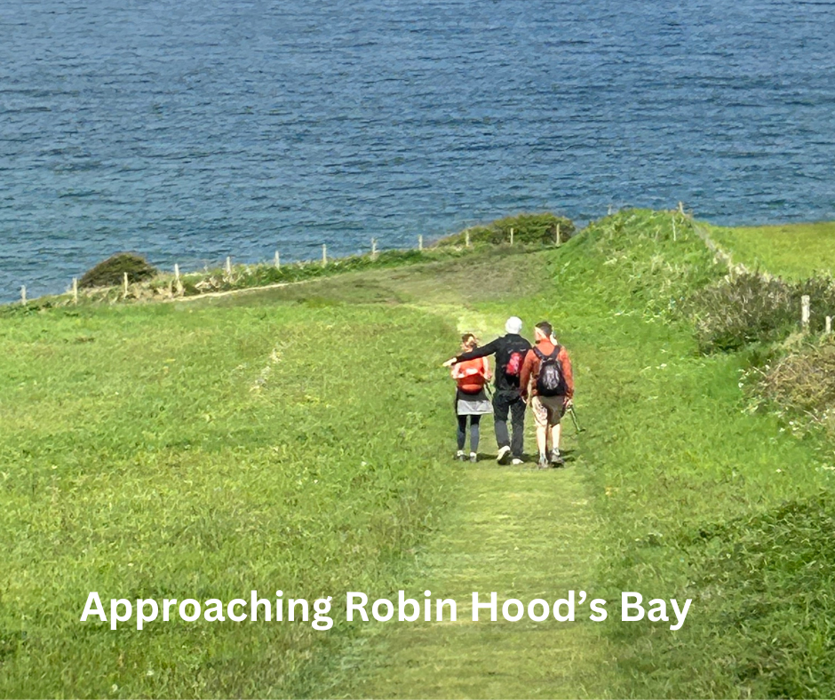 Along the coast path north of Robin Hood's Bay on the final stage of Wainwright's Coast to Coast walk