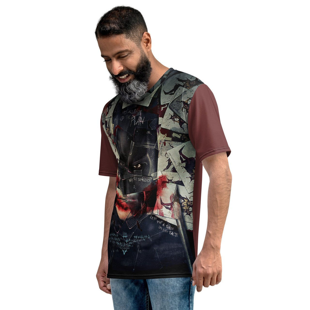 Dark Knight KiSS Crew Neck t-shirt - Batman Joker cards why so serious