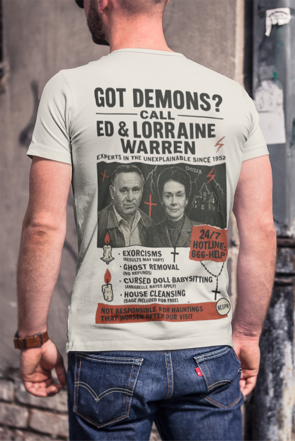 Got Demons? Ed & Lorraine Warren Paranormal T-Shirt – Heavyweight 100% Cotton