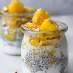 Mango & Coconut Chia Seed Layered Puddings