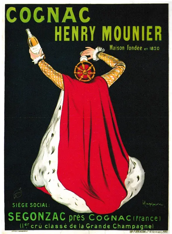 Cognac Henry Mounier by Leonetto Cappiello (ca. 1910). Vercasson & Cie, Paris