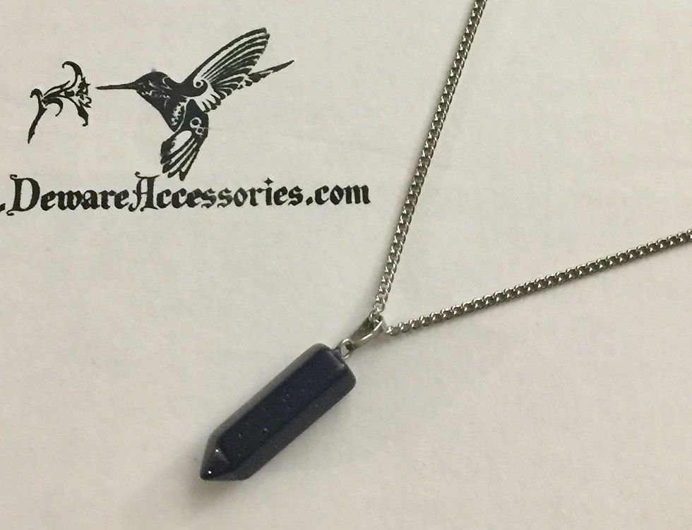 Thumbnail: Black onyx pendant necklace 