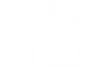 White outline of a person thinking