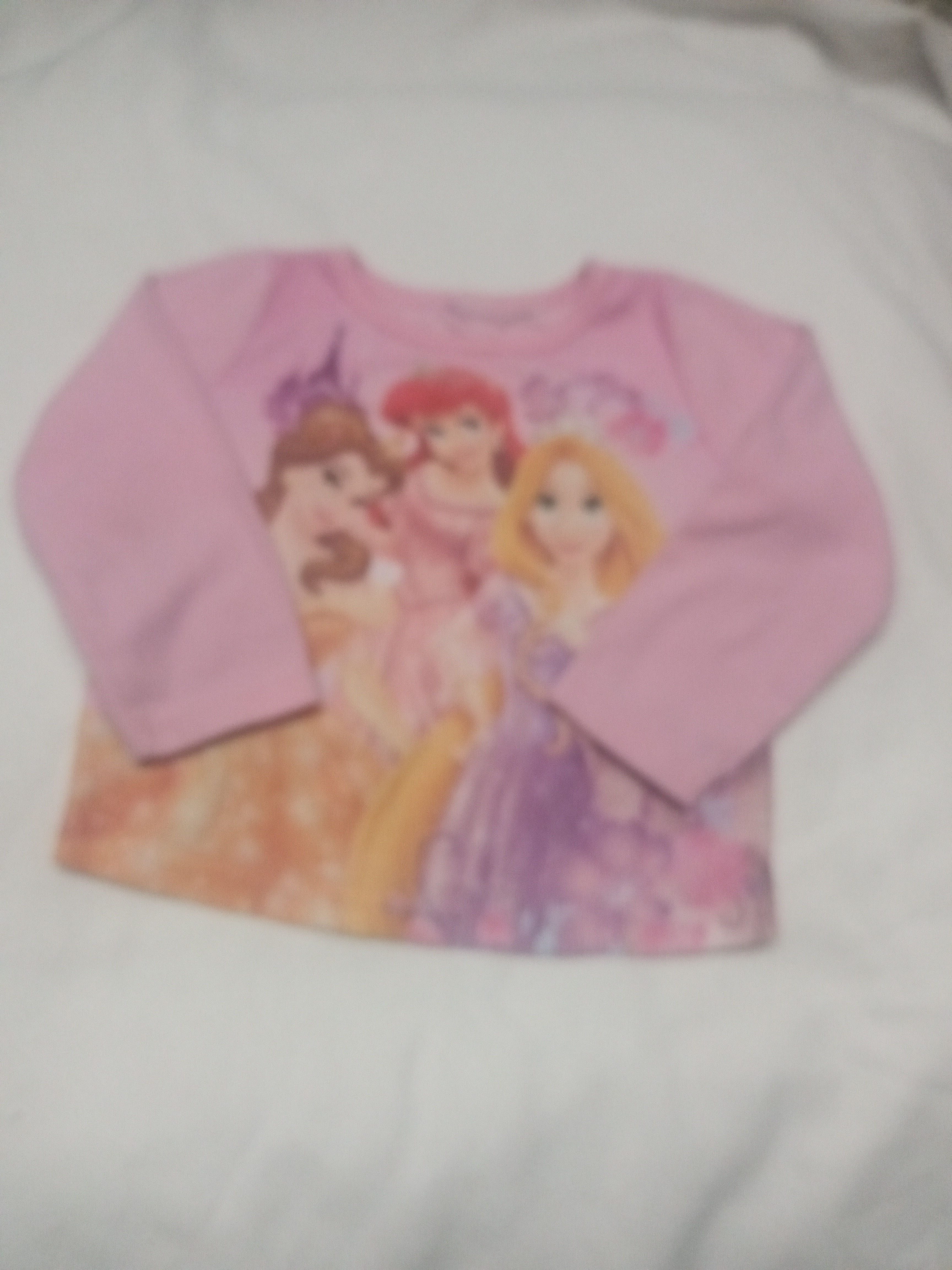 pink flannel princess pajama top