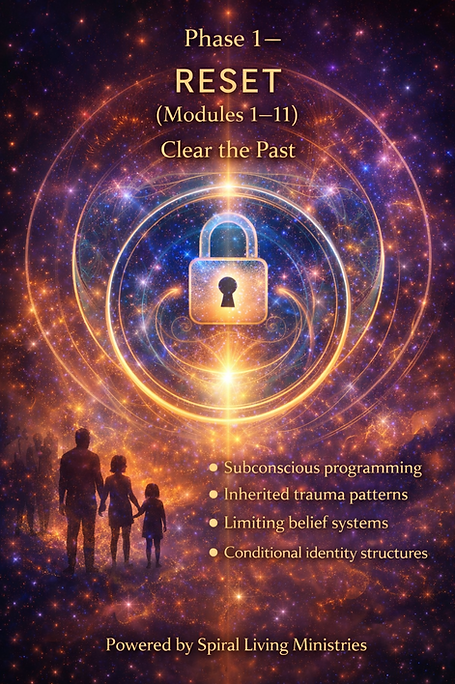 Clear the Past
Participants begin by identifying and releasing subconscious programming, inherited trauma patterns, limiting beliefs, and conditioned identity structures.
This phase focuses on awareness and clearing the internal blocks that prevent growth.
Topics include:
• Awareness of subconscious patterns
• Emotional healing and resilience
• Reframing inherited belief systems
• Personal responsibility and conscious choice
• Breaking generational cycles
RESET creates the internal space required for transformation.