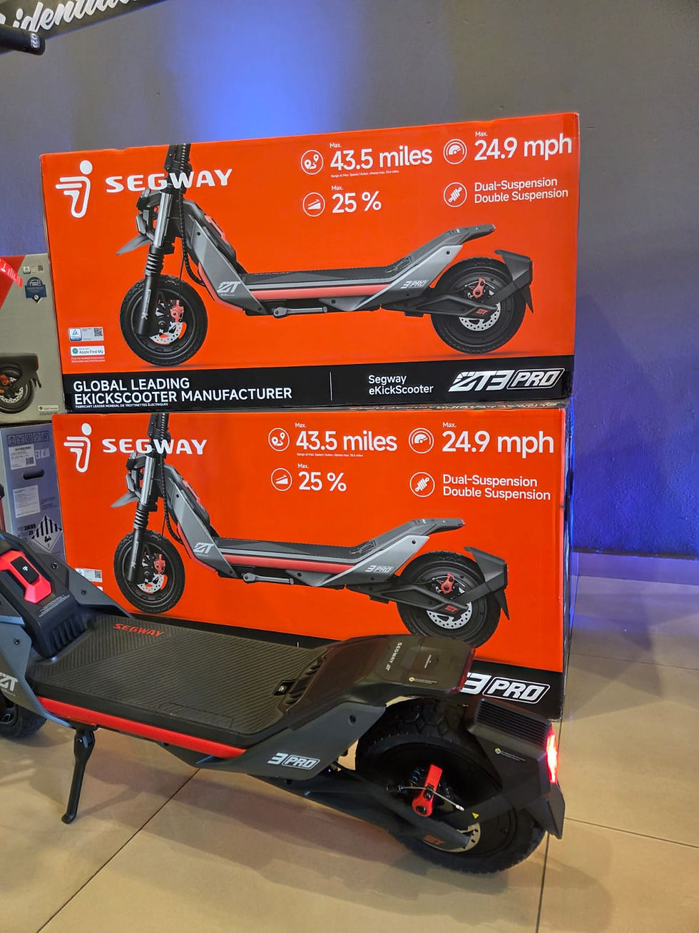 Miniatura: Patinete Segway ZT3 PRO E 2026 650w max 1600w 12,700 mah
