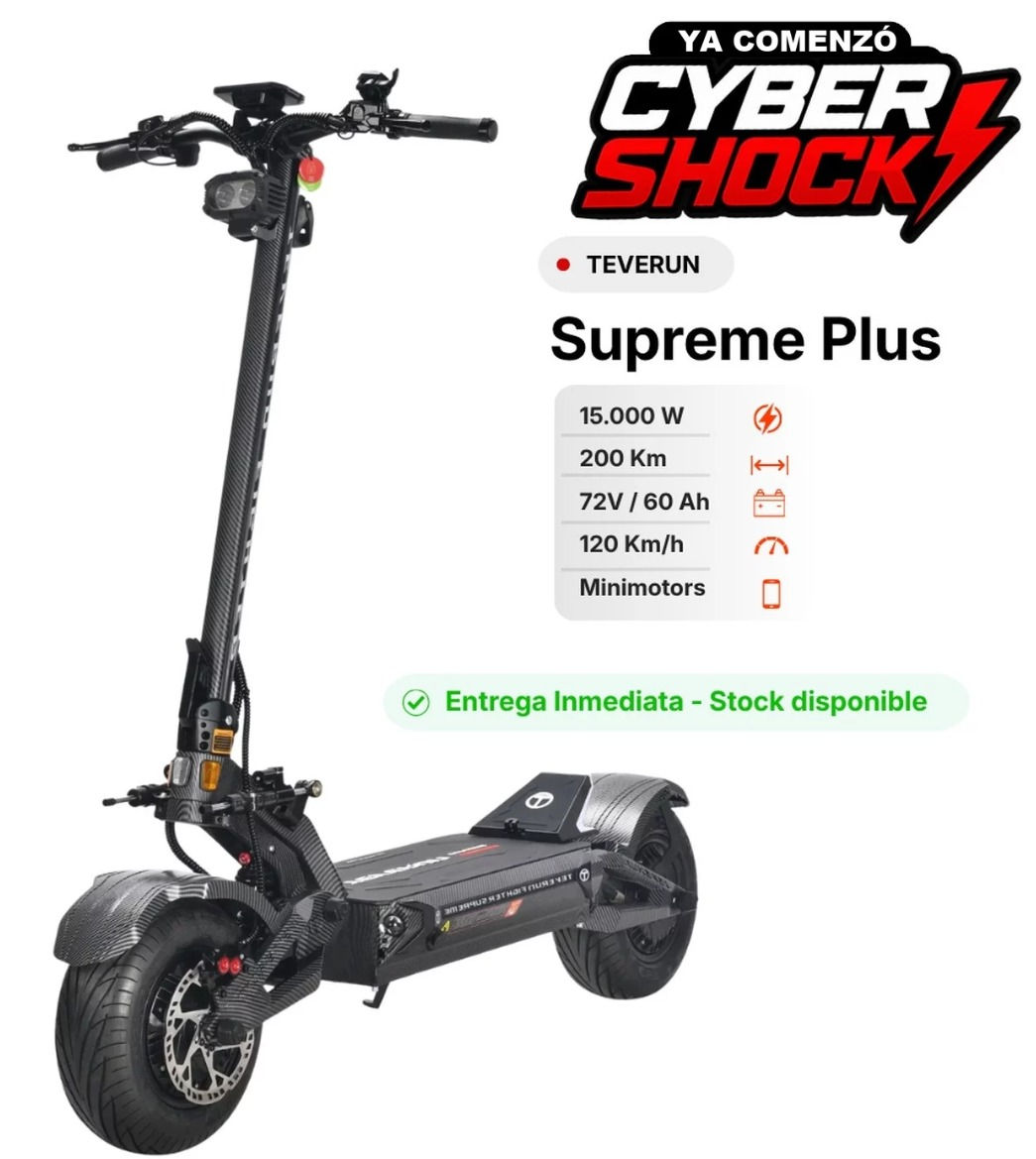Pre-Venda Teverun Fighter Supreme 7260R 72v 15000w 60AH Super Bateria