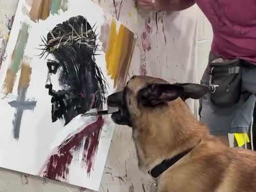 El Perro que Pintó a Jesús: El Video que Rompió Internet y Abrió un Debate Celestial