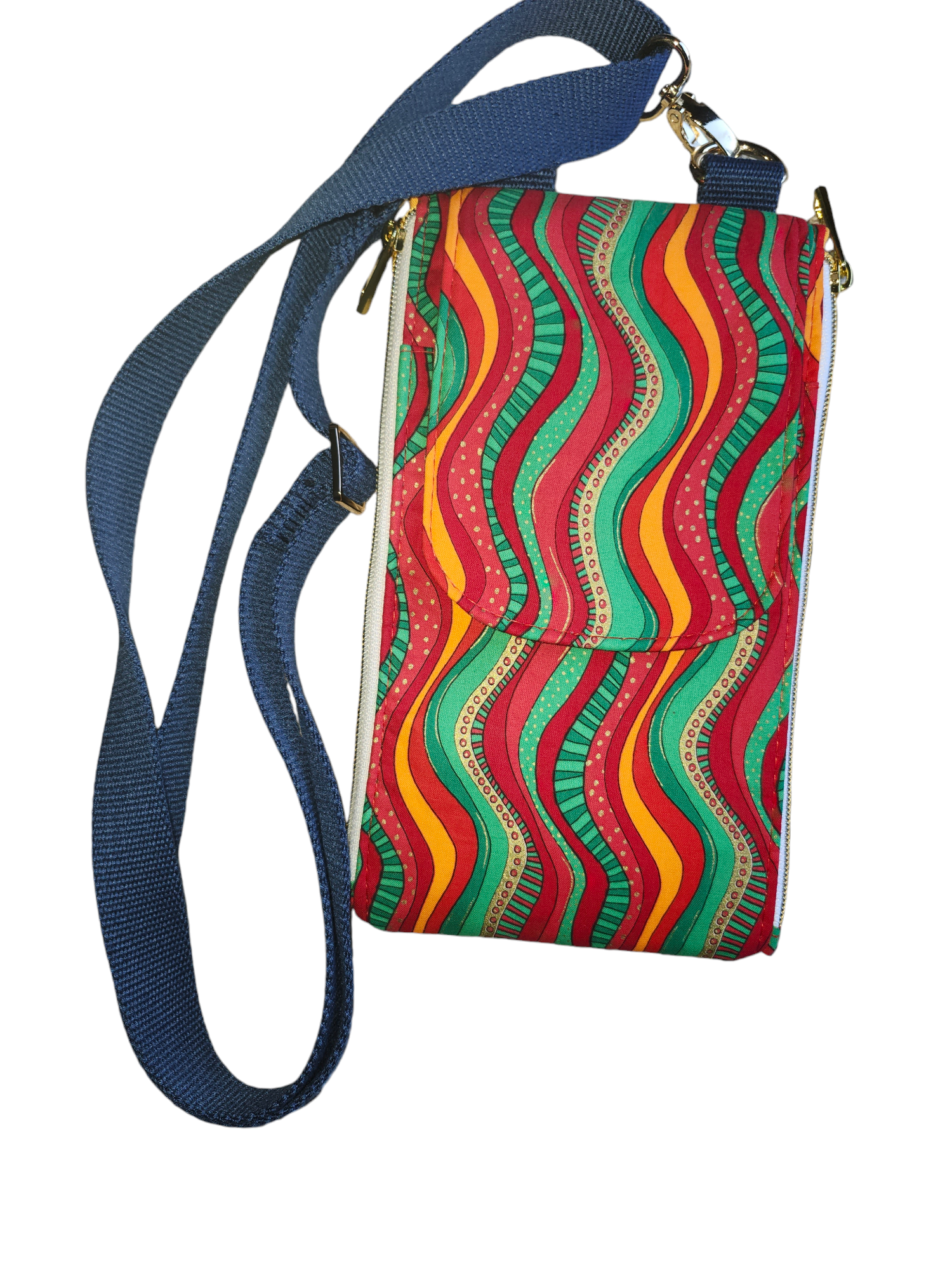 Zip N Grab Purse red/ blue strap